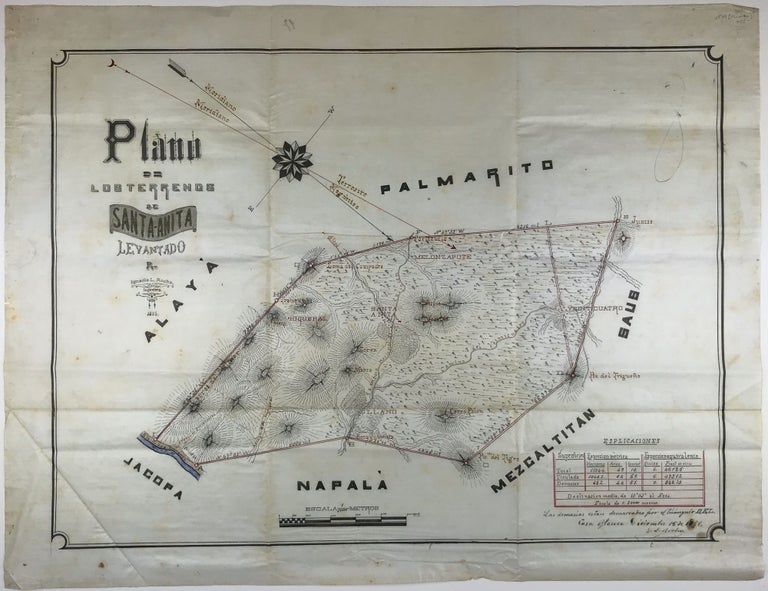 Item #1549 Plano de los Terrenos de Santa-Anita Levantado por Ignacio L. Rocha, Ingeniero. Mexico, Ignacio L. Rocha.