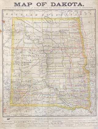 Item #2636 Map of Dakota, Drawn from Official Plats of Public Surveys, and Published in the...