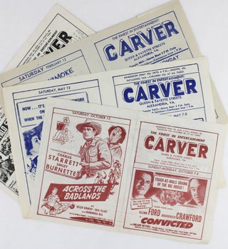 Item #3773 [Group of Four Programs Advertising Hollywood Movies Screened at an African-American...