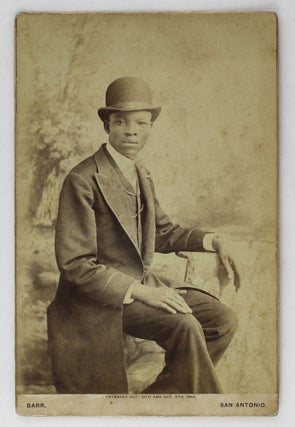Item #3847 [Late 19th-Century Cabinet Card of an African-American Man in San Antonio]. African...