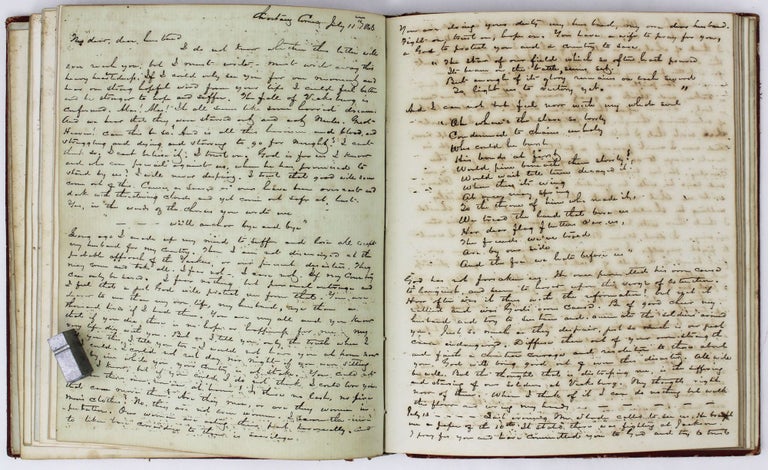 Item #4335 [Manuscript Commonplace Book Belonging to Josephine Carleton Grayson, Wife of an Alabama Confederate Soldier, Recording Extracts from More Than Thirty of Her Civil War-Era Letters]. Civil War, Josephine Carleton Grayson, Alabama.