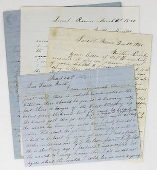 Item #4416 [Four Manuscript Letters from Gold Miner J. Gilbert Paddleford, Sent Home to His...