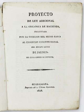 Item #5225 Proyecto de Ley Adicional a la Organica de Hacienda, Presentado por la Comision del...