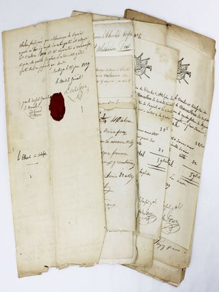 Item #5758 [File of Manuscript Documents Concerning 19th-Century Voyages of the French Cargo Ship...