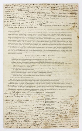 Item #6509 [Circular Letter with Four Petitions Issued by the American and Foreign Anti-Slavery...
