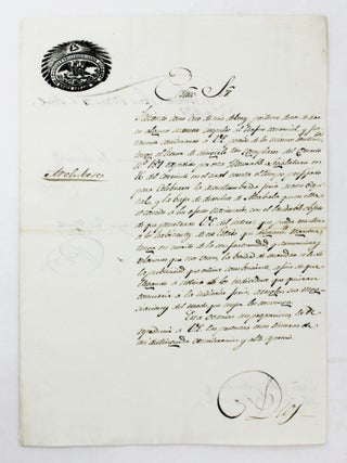 Item #6520 [Manuscript Letter from the Governor of Coahuila y Texas, Inviting Business Owners in...