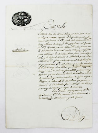 Item #6520 [Manuscript Letter from the Governor of Coahuila y Texas, Inviting Business Owners in...