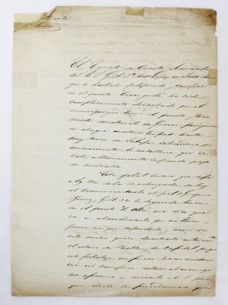 Item #6521 [Autograph Letter, Signed, by General Antonio Gaona to General Cosme Furlong, Sending...