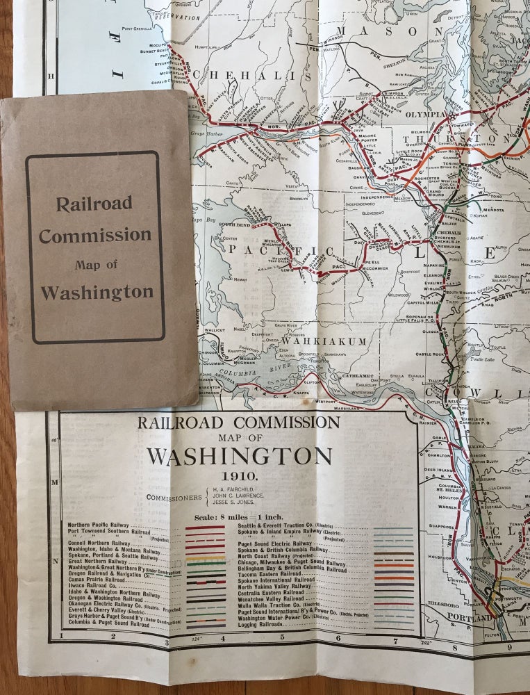 Item #1018 Railroad Commission Map of Washington. 1910. Washington.