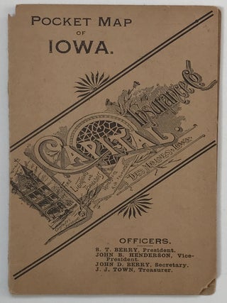 Item #1046 Map of Iowa Revised and Printed by Kenyon Printing & Mfg. Co. Iowa