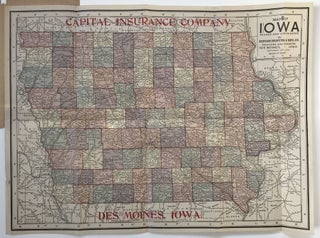 Map of Iowa Revised and Printed by Kenyon Printing & Mfg. Co.