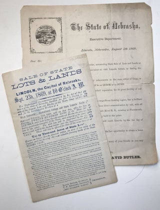 Item #1092 [Two Promotional Pieces for State Government Land Sales in Lincoln, Nebraska during...