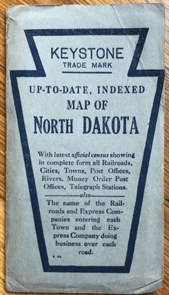 Item #1095 Map of North Dakota with Population and Location of Principal Towns and Cities. North...
