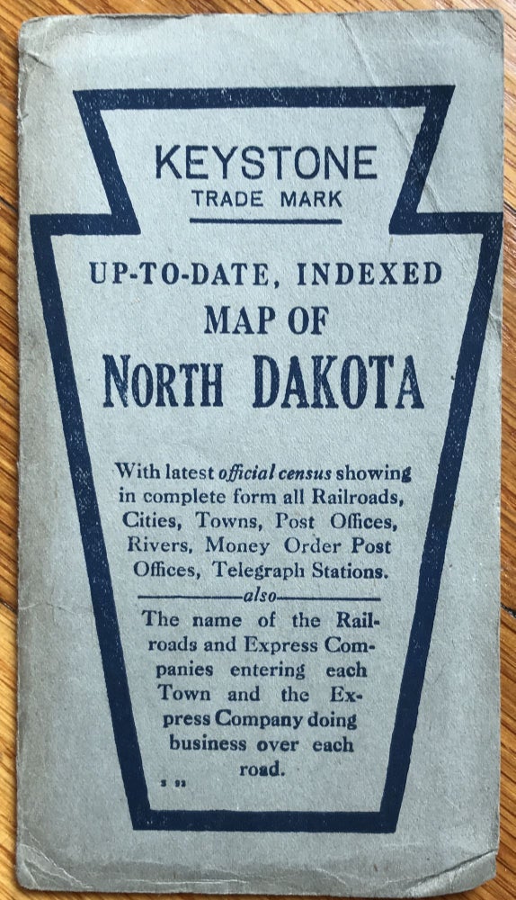 Item #1095 Map of North Dakota with Population and Location of Principal Towns and Cities. North Dakota.