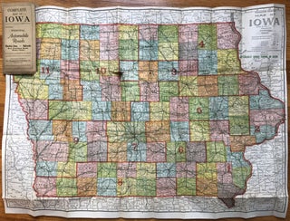 Complete Map of Iowa Showing Principal Automobile Roads...