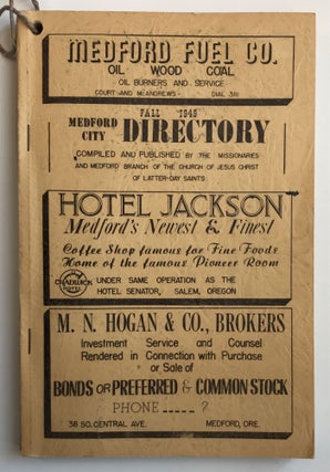 Item #1175 Fall 1949 Medford City Directory. Compiled and Published by the Missionaries and...