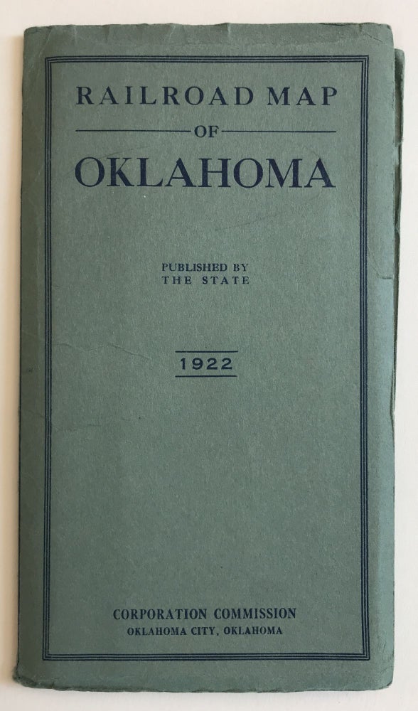 Item #1310 Railroad Map of Oklahoma [cover title]. Oklahoma, Railroads.