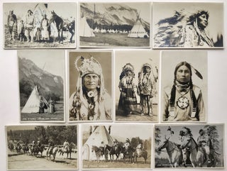 Item #1346 [Series of Nineteen Real Photo Postcards of Nakoda Native Peoples in and Around...