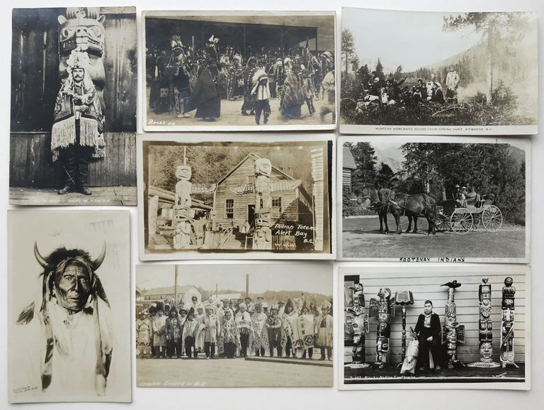 Item #1349 [Thirteen Real Photo Postcards Depicting First Peoples in British Columbia, and Two from Alaska]. Native Americans, Canada.