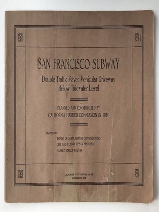 Item #1523 San Francisco Subway. Double Traffic Paved Vehicular Driveway Below Tidewater Level....