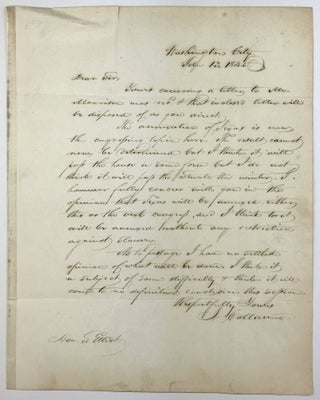 Item #1555 [Autograph Letter, Signed, Concerning the Contemporary Debate Over the Annexation of...