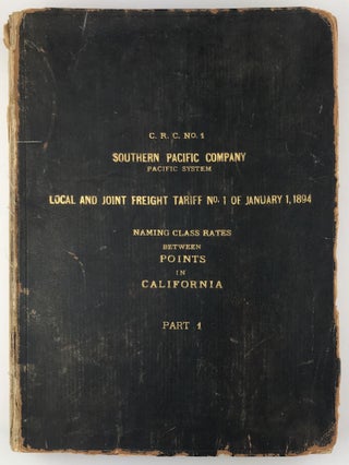 Item #1608 Southern Pacific Company. (Pacific System.) Index for Local Freight Tariff No. 1 of...