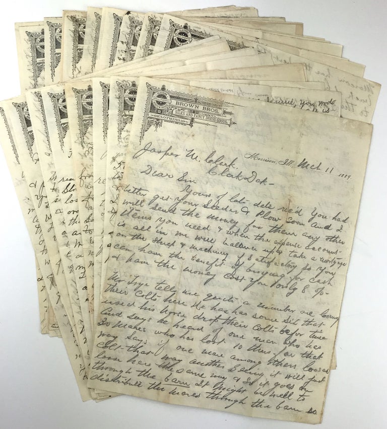 Item #1657 [Archive of Letters from Farmer George Brown to His Managing Agent, Jasper Clark, in North Dakota]. George Brown.