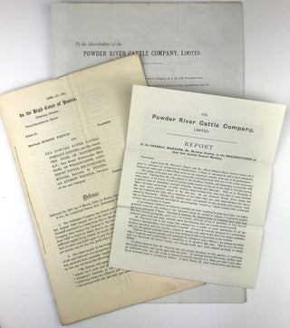 Item #1661 [Small Archive of Documents Relating to the Powder River Cattle Company in Wyoming]....