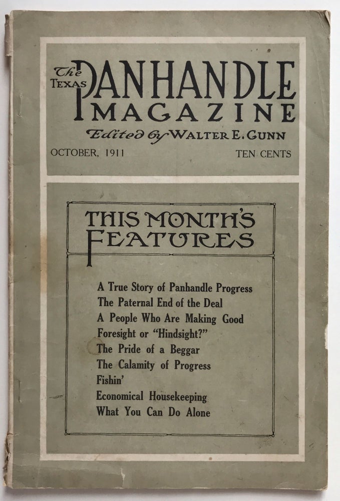 Item #1683 The Texas Panhandle Magazine. Texas, Walter E. Gunn.