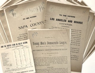Item #1685 [Group of Twelve Handbills Defending Legislative Expenditures in California Before the...