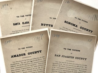 [Group of Twelve Handbills Defending Legislative Expenditures in California Before the 1890 Election]