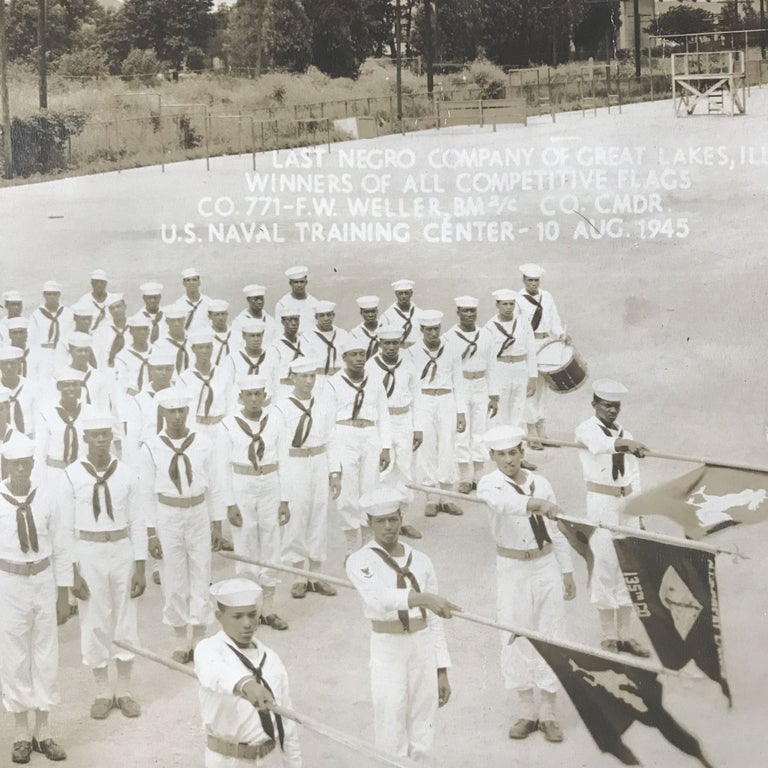Item #1711 [Two Panoramic Photographs of Company 771 Taken at the U.S. Naval Training Center in Great Lakes, Illinois]. African-Americana, United States Navy.