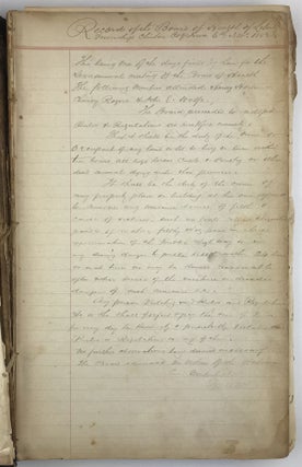 Item #1716 Record of the Board of Health of Liberty Township, Clinton Coy. Iowa [manuscript...