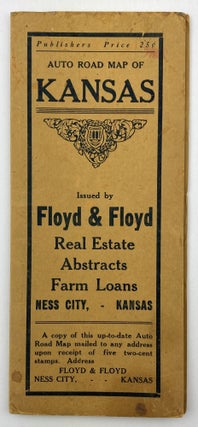 Item #1733 Auto Road Map of Kansas Issued by Floyd & Floyd Real Estate, Abstracts, Farm Loans ...