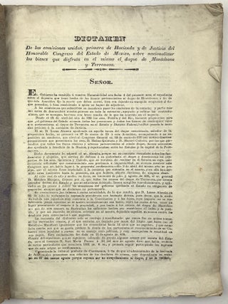 Item #1805 Dictamen de las Comisiones Unidas, Primera de Hacienda y de Justicia del Honorable...