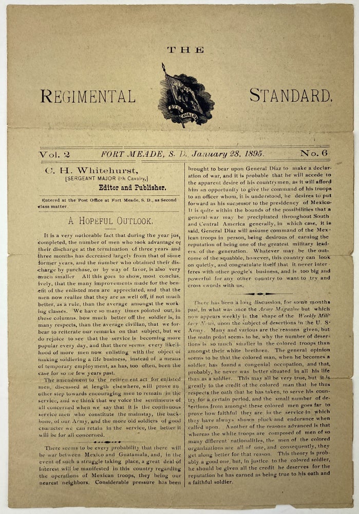 Item #1855 The Regimental Standard. Vol. 2 No. 6 [caption title]. United States Military, South Dakota.