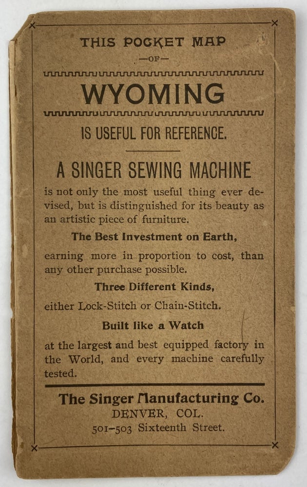 Item #1861 This Pocket Map of Wyoming Is Useful for Reference [cover title]. Wyoming.