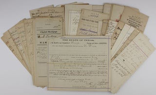Item #1953 [Group of Manuscript Legal Documents from Hays County, Texas, Covering a Wide Array of...