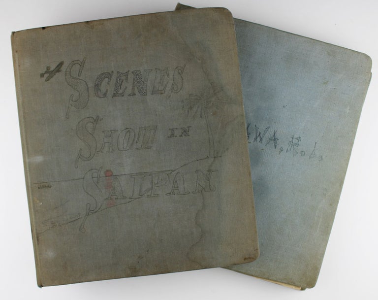 Item #1982 [Two Vernacular Photo Albums of Saipan and Okinawa Documenting the Efforts of the 806th Aviation Engineer Battalion Constructing Airfields for B-29s to Launch Bombing Raids on Japan in the Last Year and a Half of World War II]. World War II Photographica.