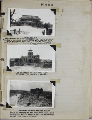 [Two Vernacular Photo Albums of Saipan and Okinawa Documenting the Efforts of the 806th Aviation Engineer Battalion Constructing Airfields for B-29s to Launch Bombing Raids on Japan in the Last Year and a Half of World War II]