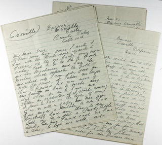 Item #2050 [Three Autograph Letters from a Gold Mining Engineer Working Near Oroville]....