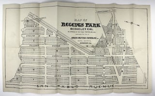 Item #2083 Map of Regents Park, Berkeley, Cal. As Approved by the Town Trustees, 1905 & 1906....