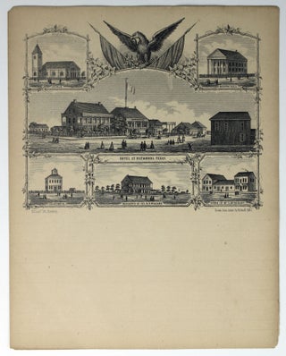 Item #2094 [Pictorial Letter Sheet of Vignettes Depicting Matagorda, Texas]. Texas, Helmuth Holtz
