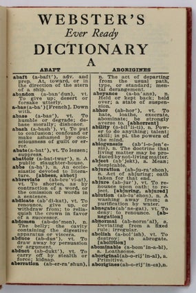 Webster's Ever Ready Dictionary of the English Language Self-Promoting Based upon the original foundation laid by Noah Webster, LL.D. and Other Eminent Lexicographers