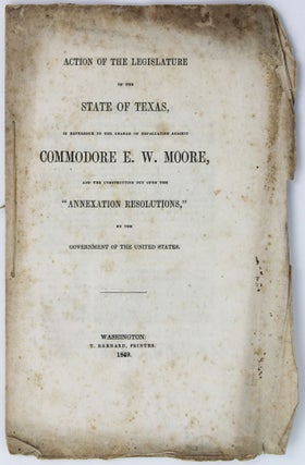 Item #2167 Action of the Legislature of the State of Texas, in Reference to the Charge of...
