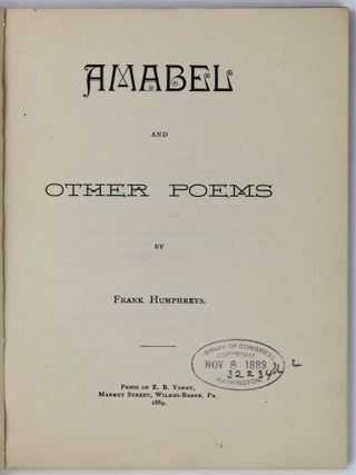 Amabel and Other Poems