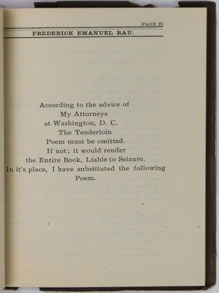 The Poetry and Prose Writing of Frederick Emanuel Rau