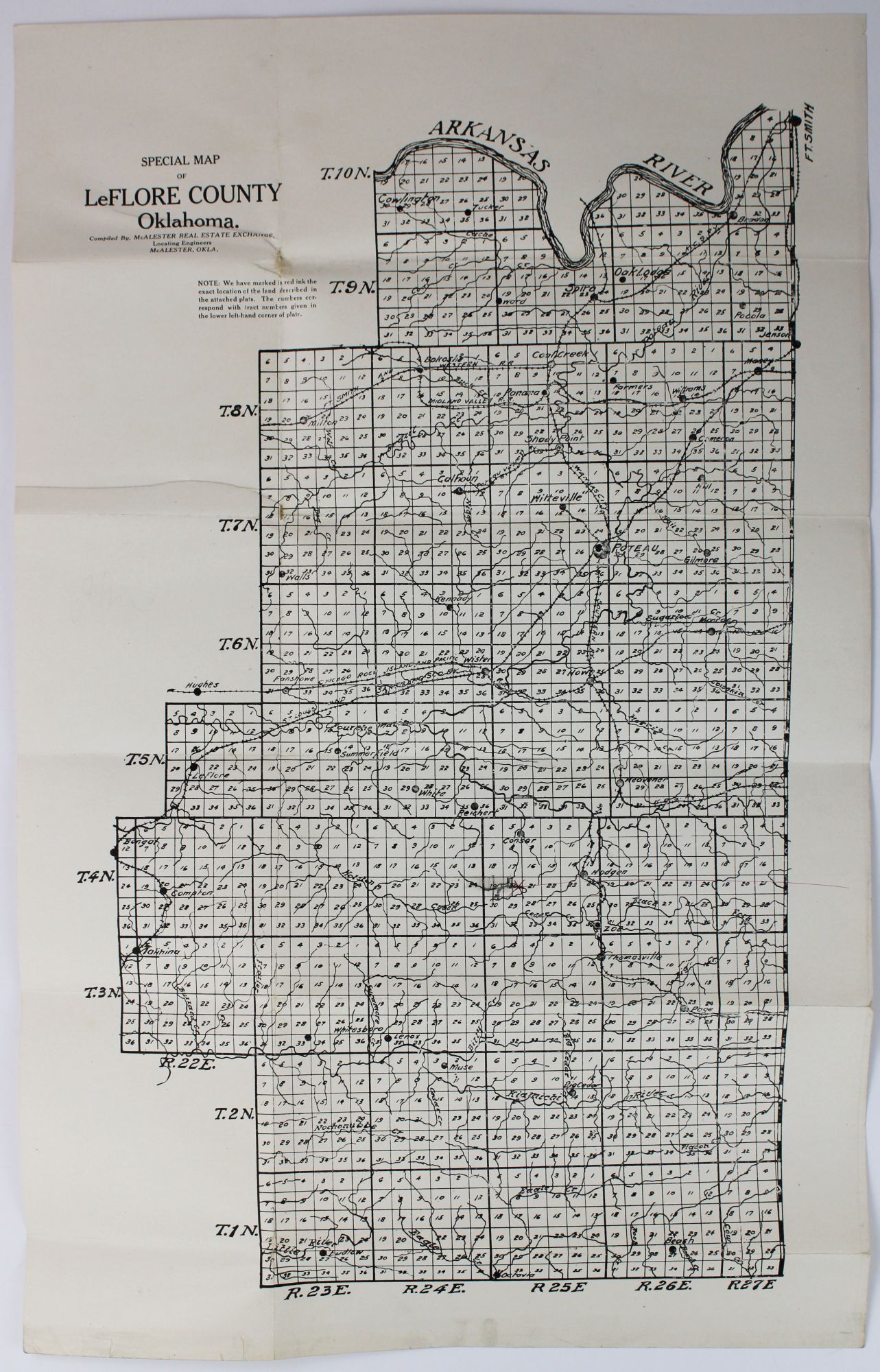 Special Map Of LeFlore County Oklahoma Oklahoma McBRB2208 