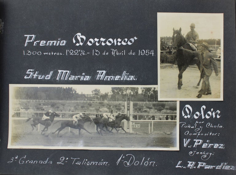 Item #2218 [Compilation of Nearly 180 Photographs of Horse Racing at the Hipodromo de Maroñas, Montevideo, During the 1940s and 1950s]. Uruguay, Horses.