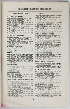 New York Japanese American Directory 1948-1949
